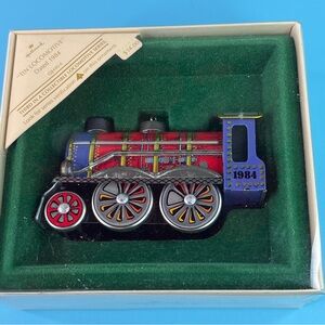 Hallmark Keepsake Ornament Tin Locomotive 1984 3rd In A Collectible Series